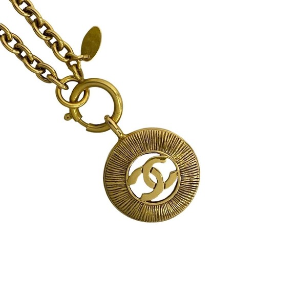 CHANEL Gold Logo Necklace - Picture 5 of 6